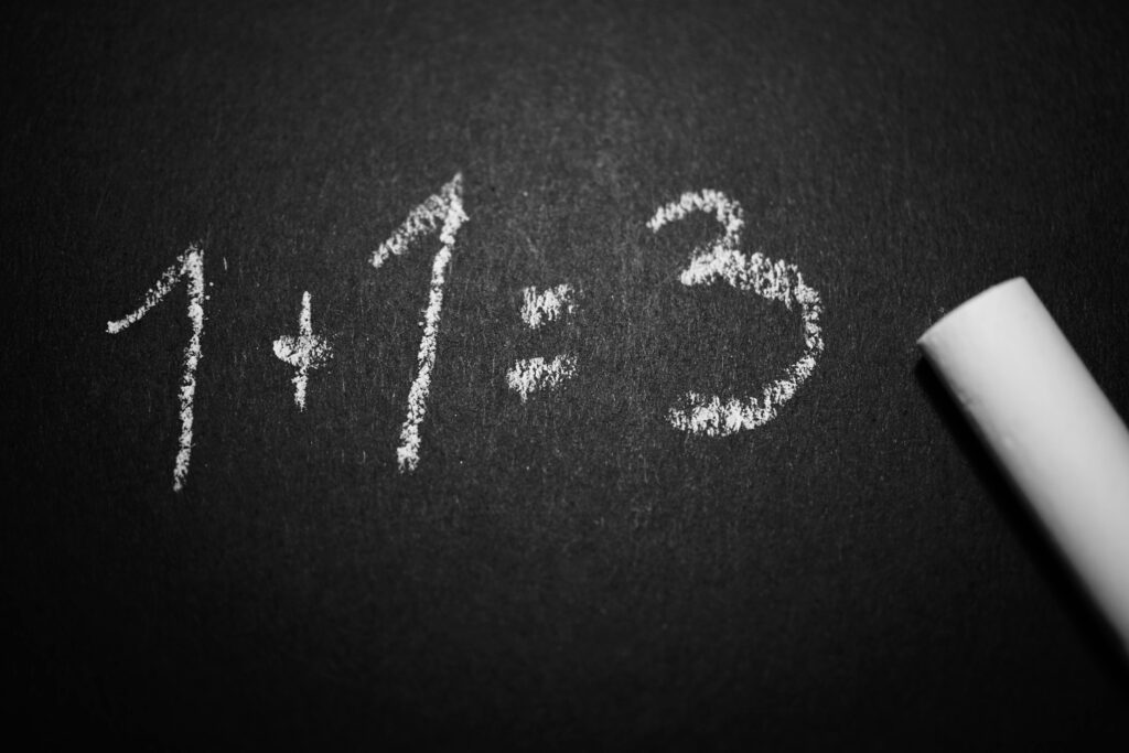 pexels-photo-374918-374918 Chalkboard with a humorous incorrect math equation, ideal for educational settings.
